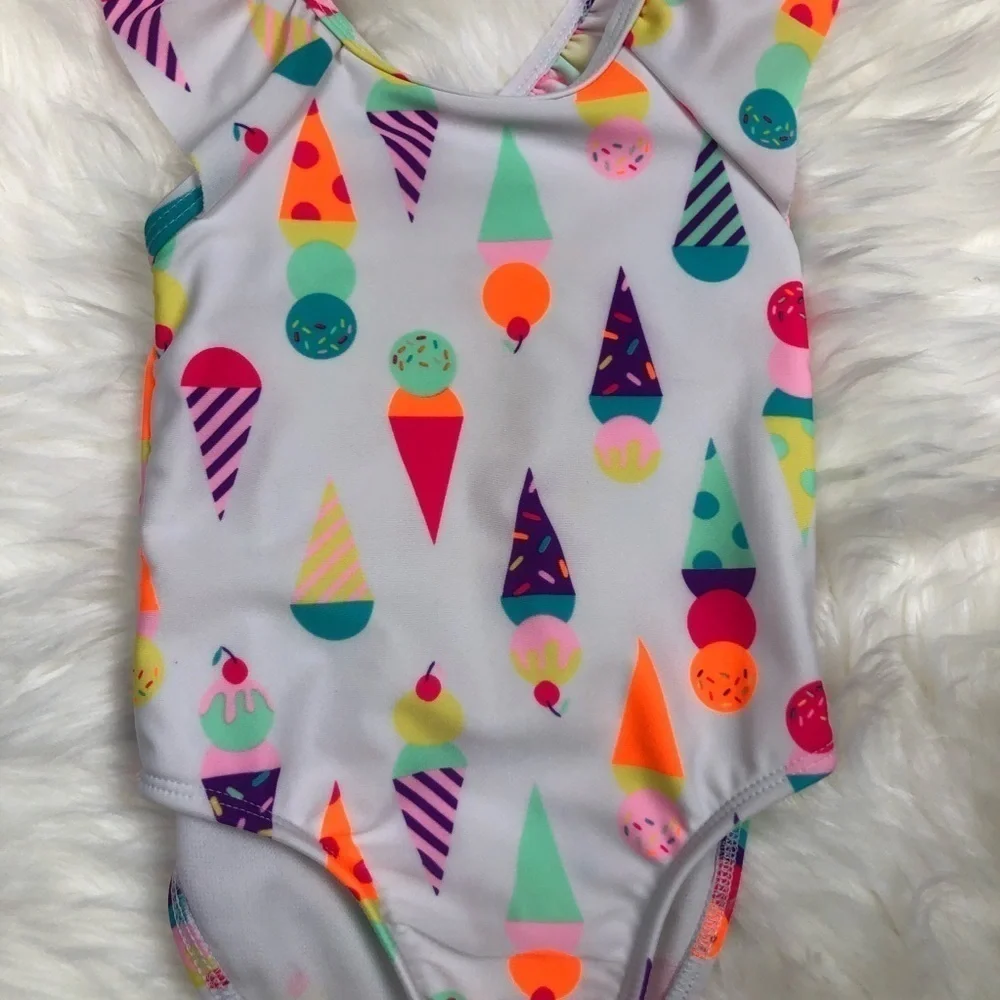 Cat & Jack Girls Ice Cream Swimming Suit 18M